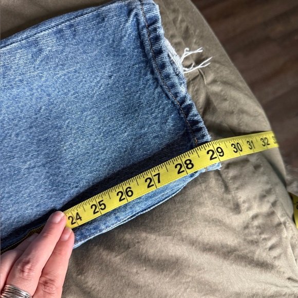 Levi’s Premium 501 Distressed Straight Leg Jeans 27x30 100% Cotton Button Fly - Picture 12 of 13